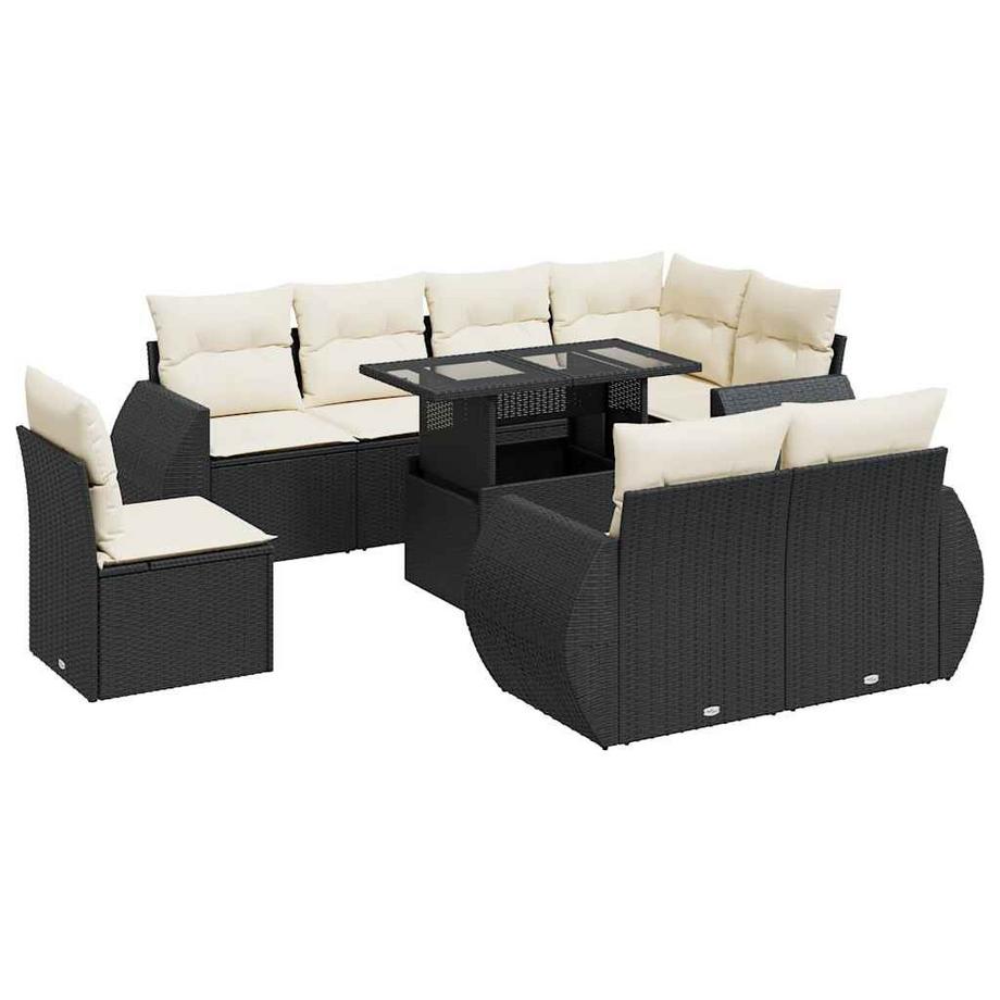 Ensemble de canapés de jardin rotin synthétique