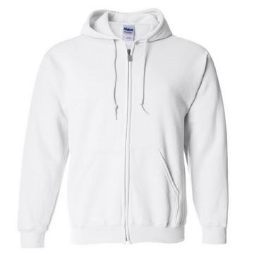 Mélange lourd Adulte Plein Zip Sweat à capuche Top