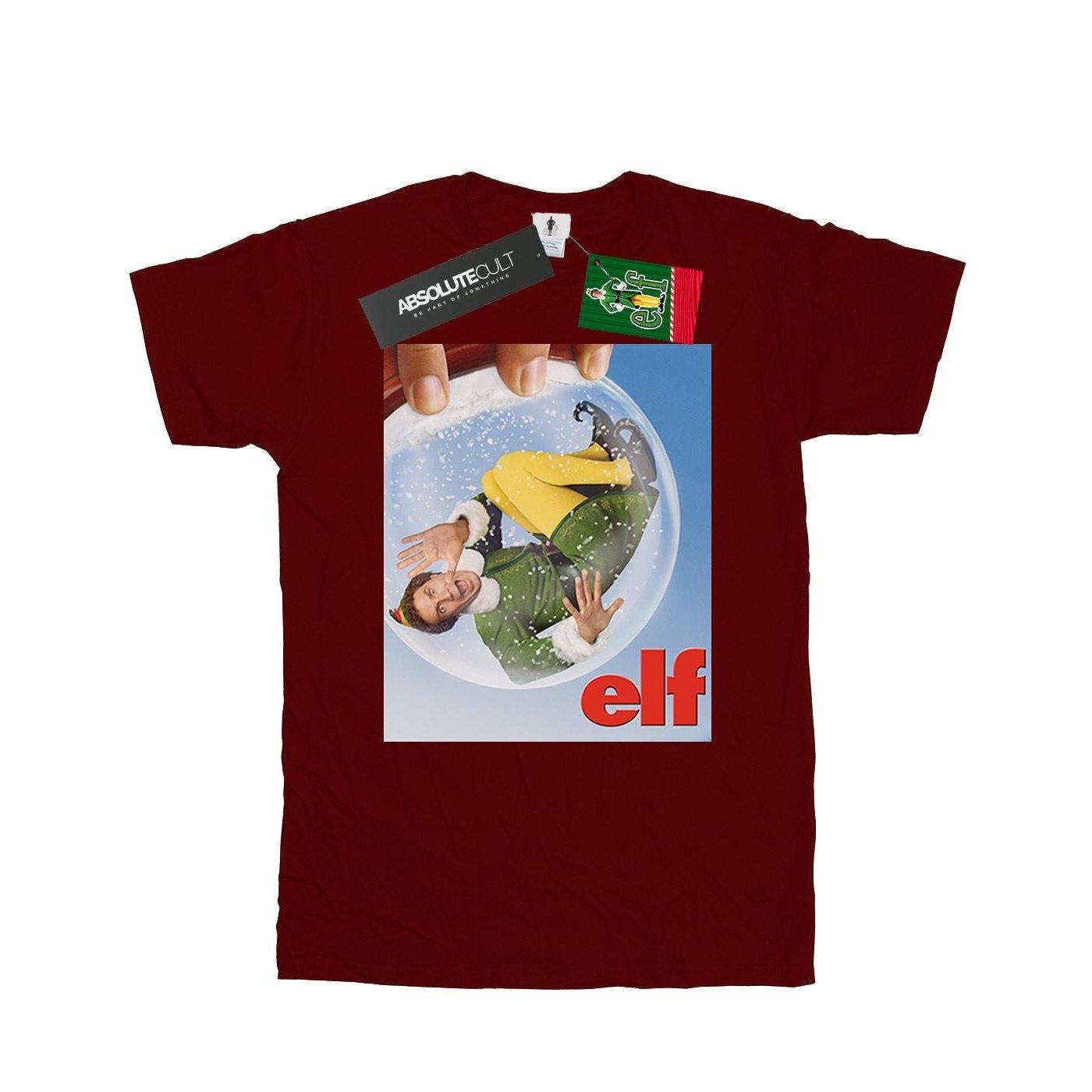 Image of Snow Globe Poster Tshirt Mädchen Weinrot 152-158