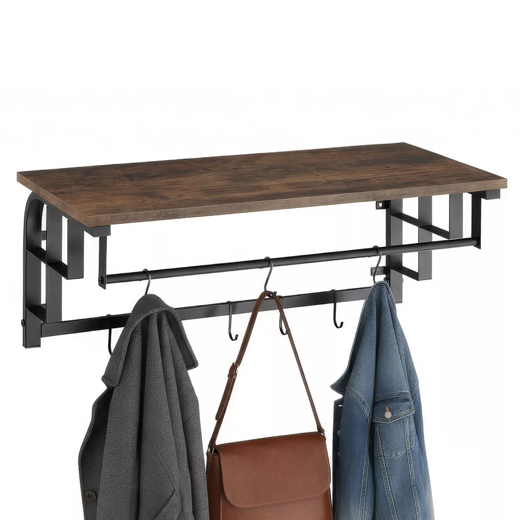 Tectake - Porte-manteau à suspendre style industriel 66 x 30 27 cm