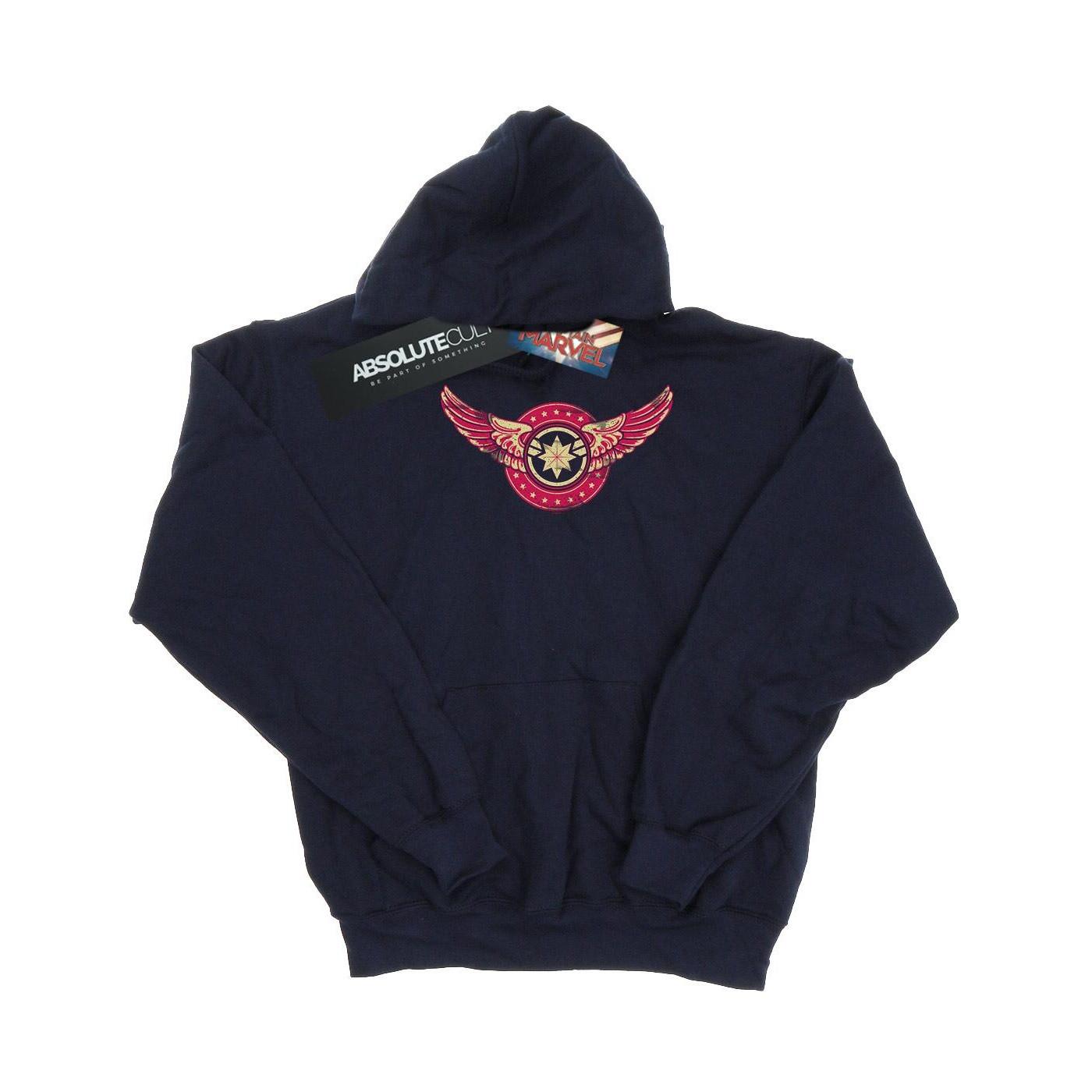 Image of Captain Wings Patch Kapuzenpullover Mädchen Marine 116