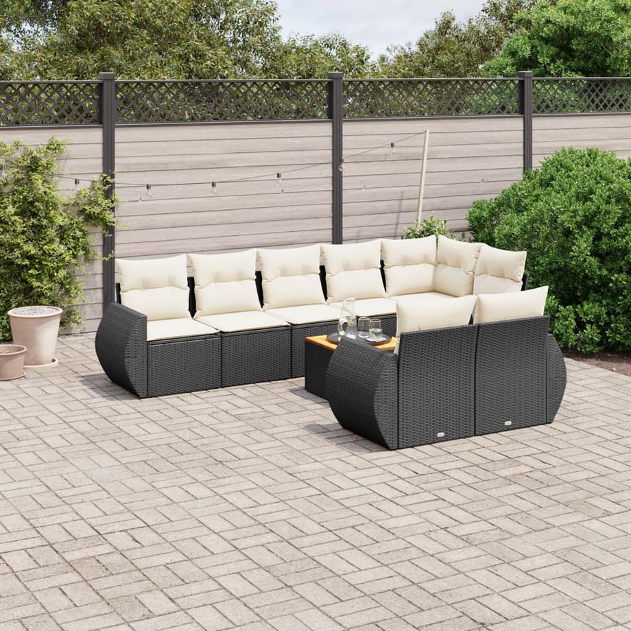 VidaXL Ensemble de canapés de jardin rotin synthétique  