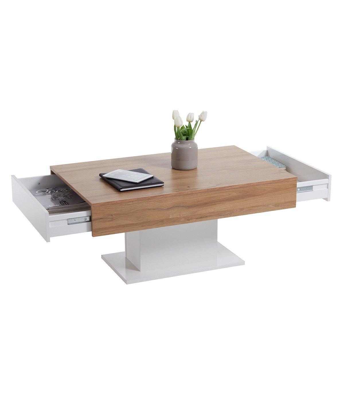 Calicosy Table Basse avec Rangements Cachés L100cm - Avola  