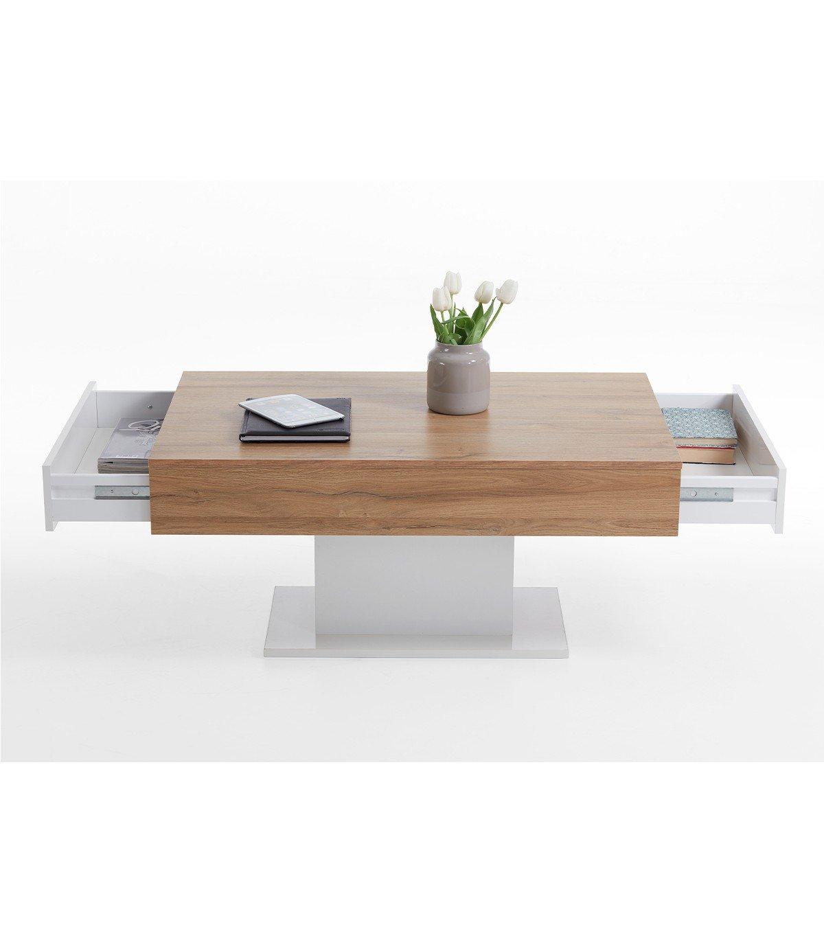 Calicosy Table Basse avec Rangements Cachés L100cm - Avola  