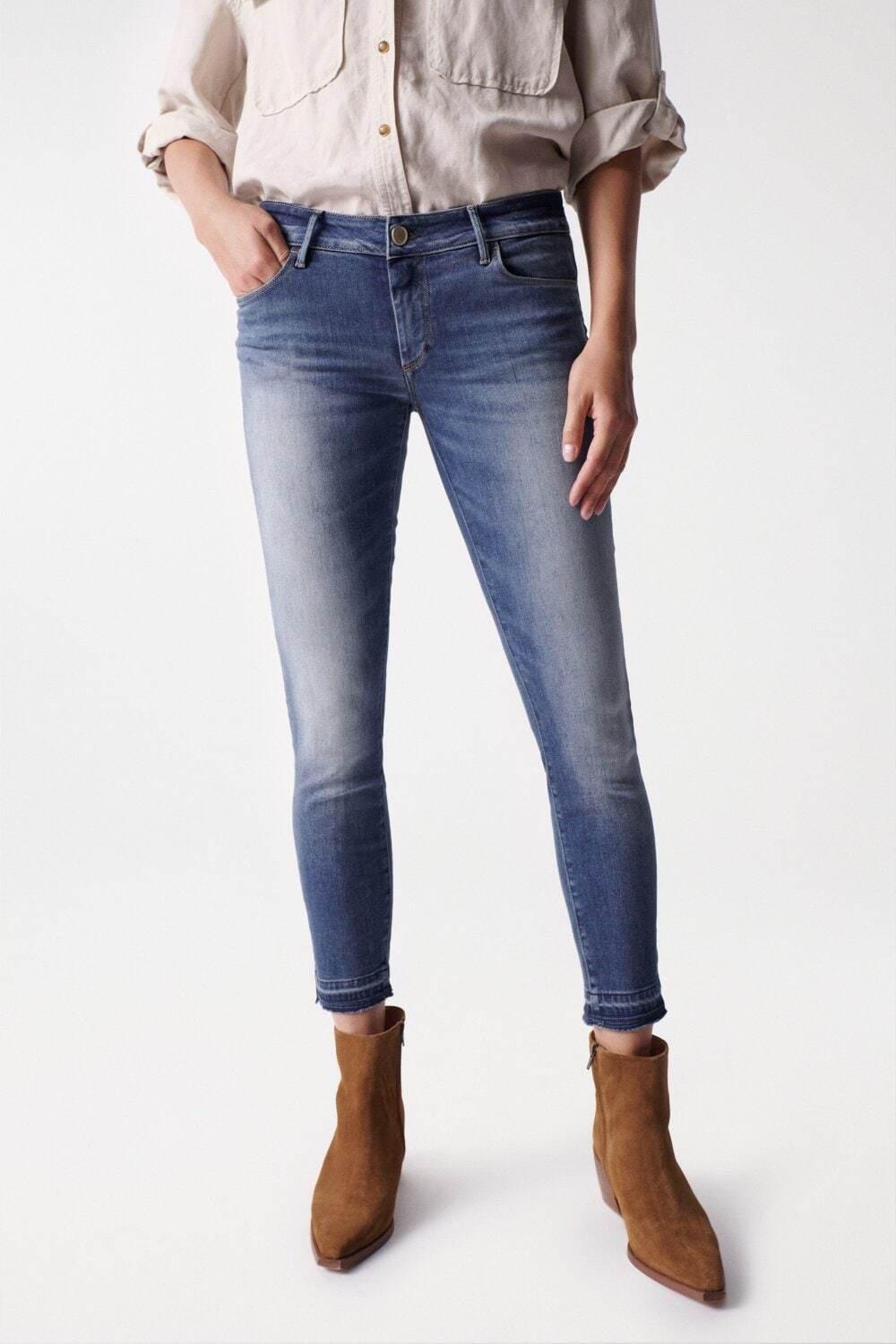 Image of Jeans Wonder Cropped Skinny Damen Blau W28