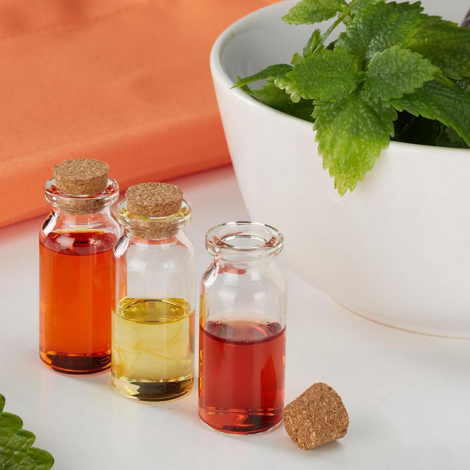 Northix  Mini bouteilles en verre, bouchon en liège, 60 pence 