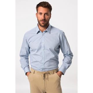 JP1880  Camicia dalla vestibilità comoda per l'ufficio con colletto ad apertura inglese, maniche lunghe e fantasia minimalista, fino alla tg. 8XL 