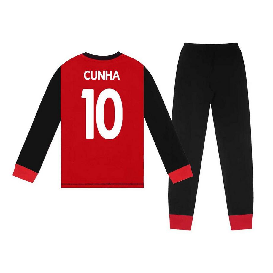 Manchester United  Matheus Cunha 10 Schlafanzug Mit Langer Hose 