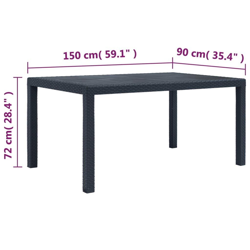 VidaXL Table de jardin  