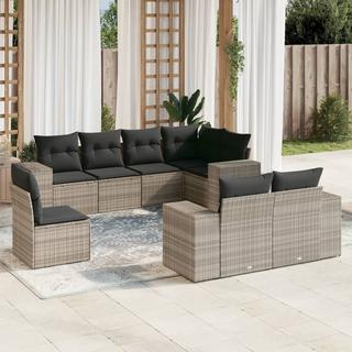 VidaXL set divano da giardino Polirattan  