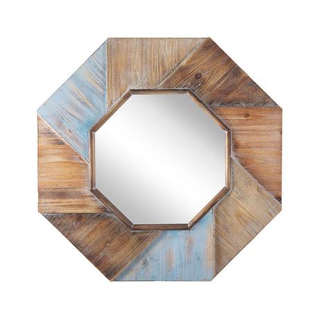 Beliani Miroir en Bois de sapin Industriel MIRIO  