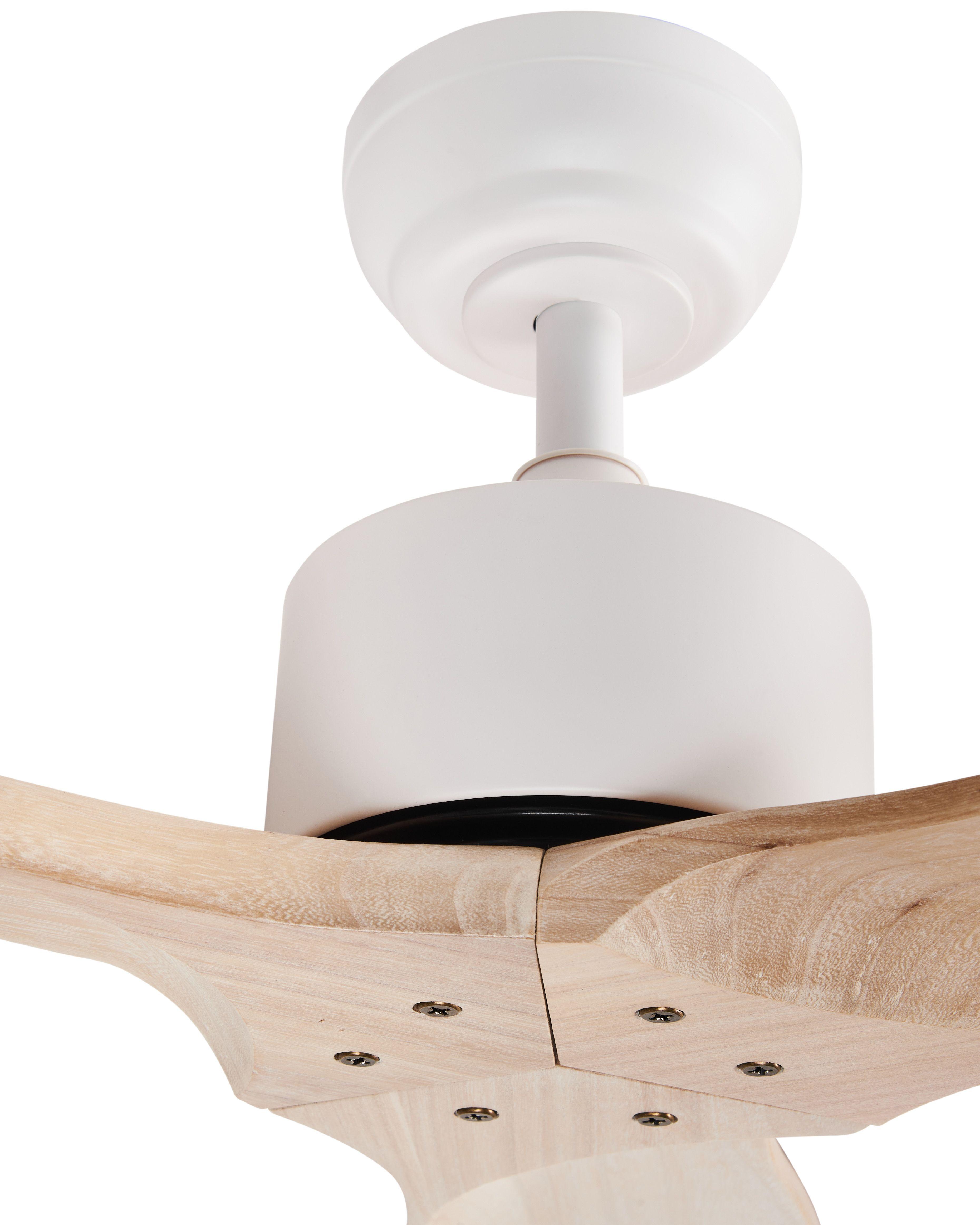 Beliani Ventilatore a soffitto en Legno di Paulownia Scandinavo ARANI  