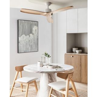 Beliani Ventilatore a soffitto en Legno di Paulownia Scandinavo ARANI  