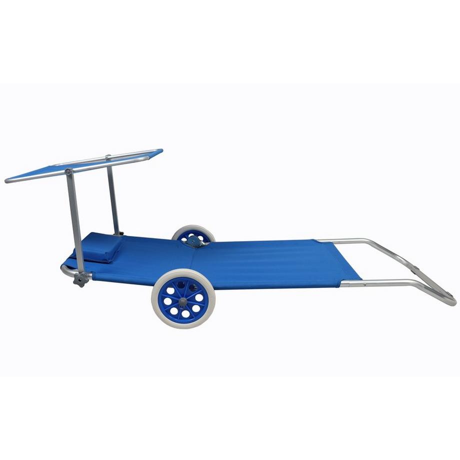 VCM Gartenliege Sonnenliege Liegestuhl faltbar klappbar Rollen Strandliege Dach  