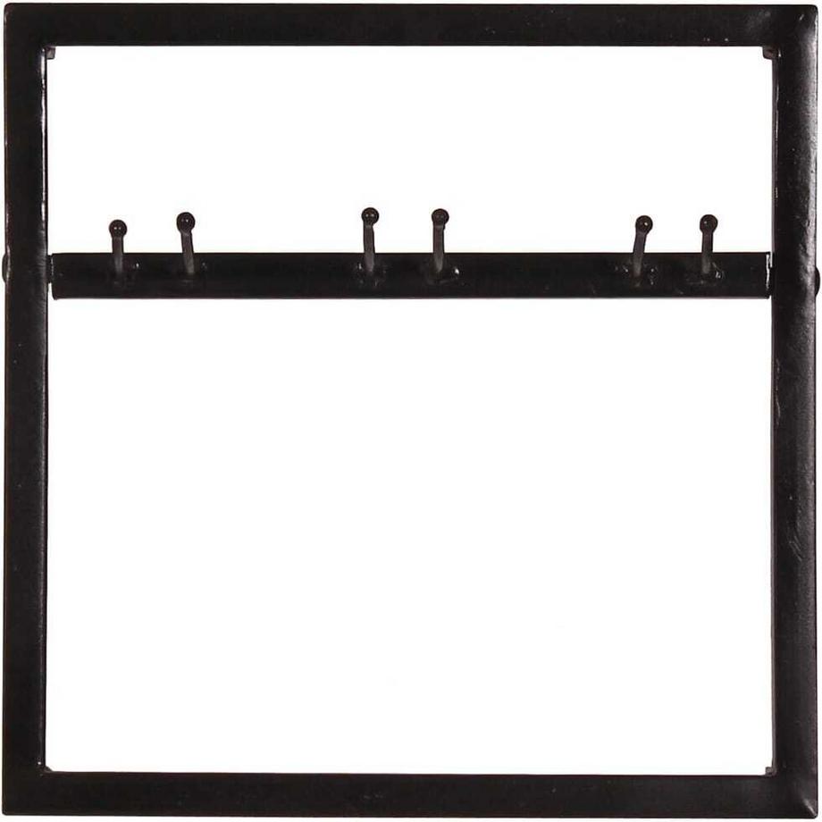 mutoni Wandregal Cotry antikschwarz 120x60x60 (2-tlg)  