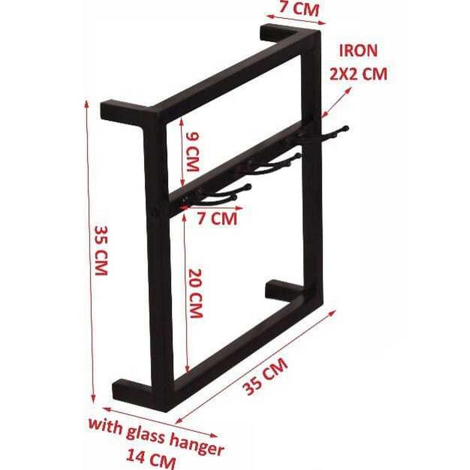 mutoni Wandregal Cotry antikschwarz 120x60x60 (2-tlg)  