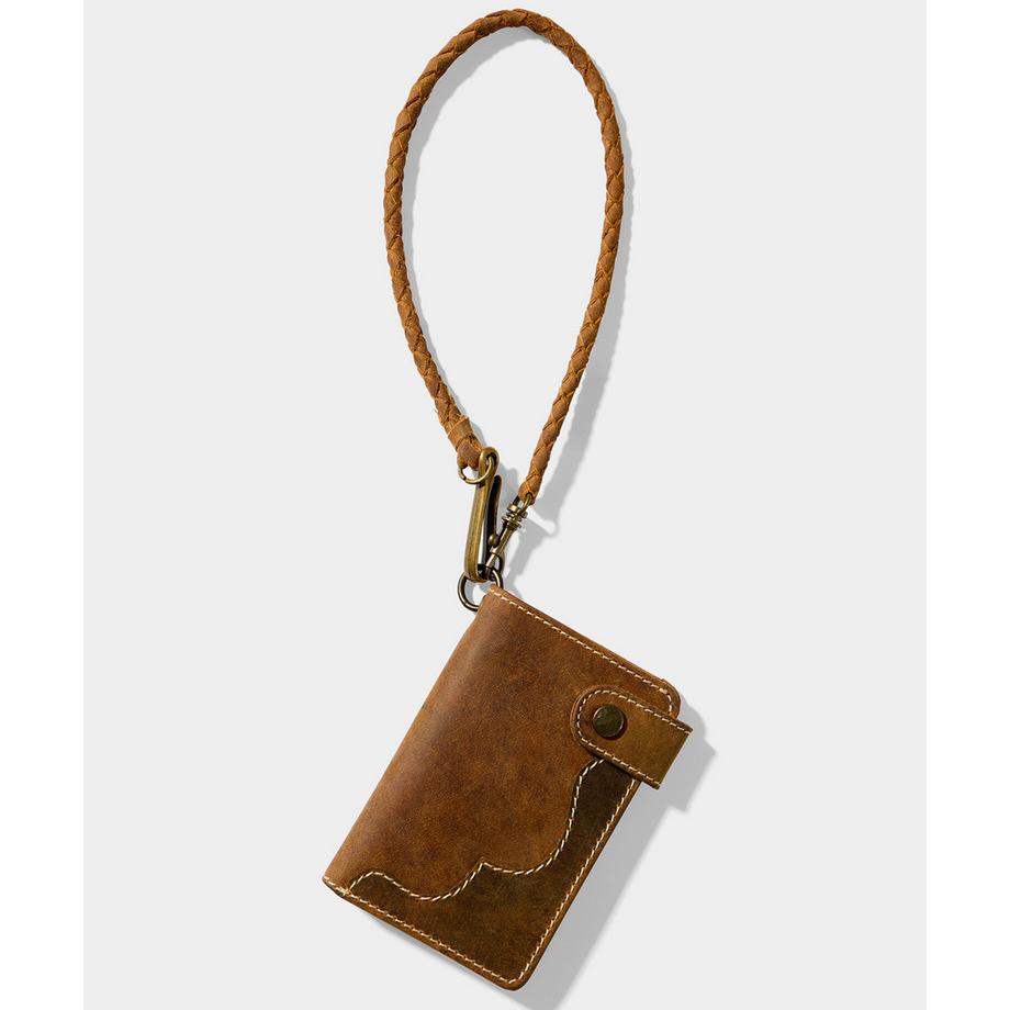 Portefeuille en cuir avec chaîne