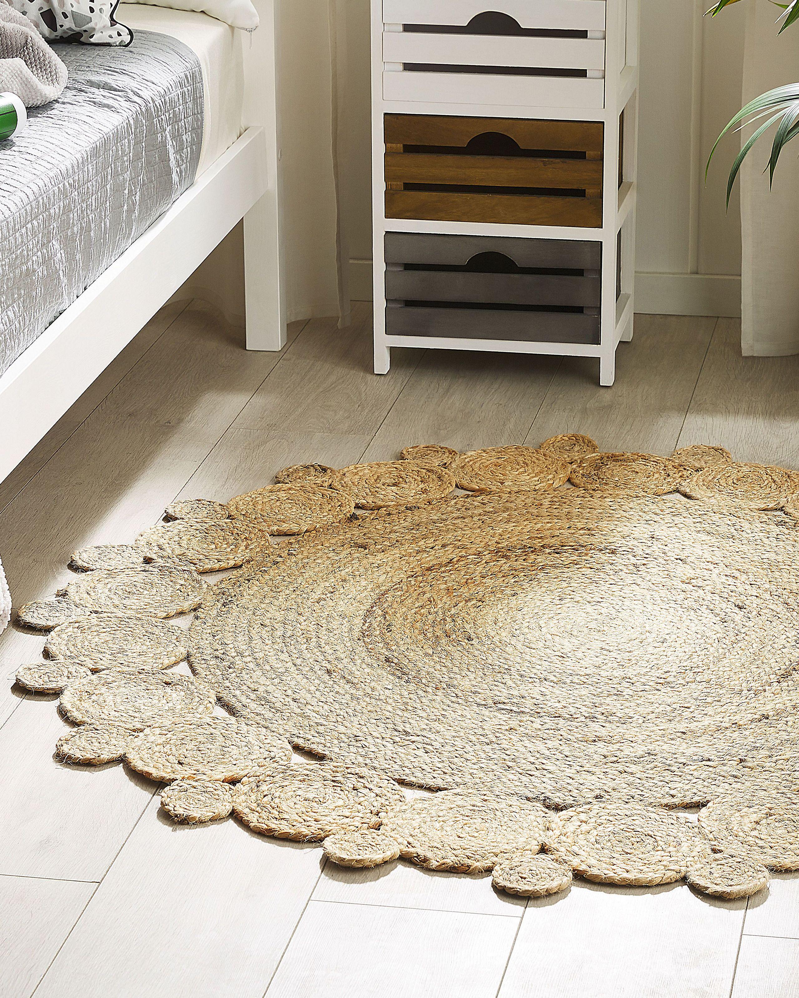 Beliani Tapis en Jute Boho GOLGEN  