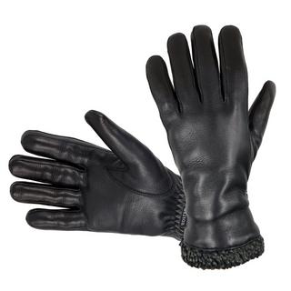 HOFLER  Lederhandschuhe für Damen, aus A-Grade Leder mit warmem Fleece lining, schwarz 