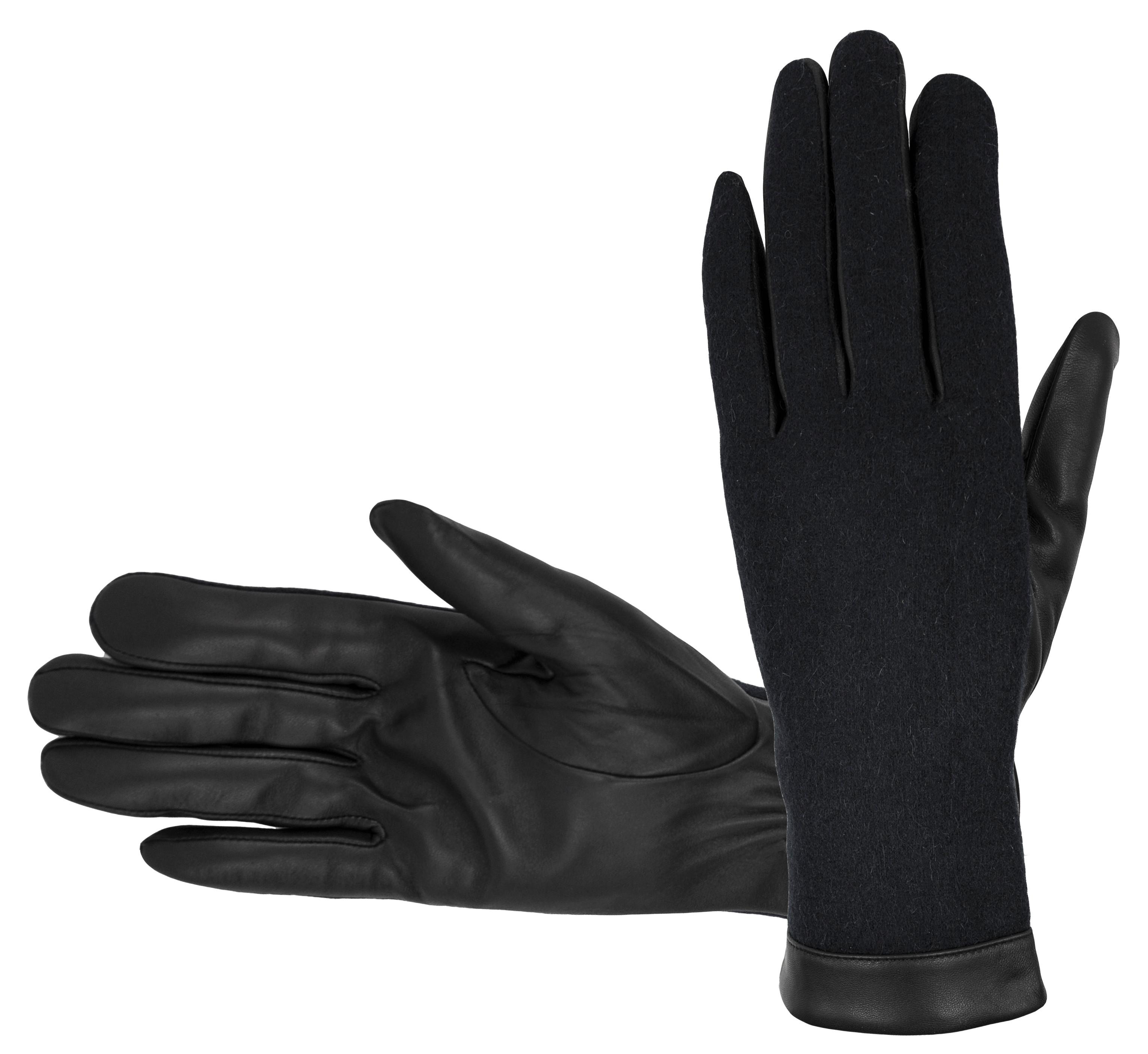 HOFLER  Lederhandschuhe , aus A-Grade Leder mit warmem Fleece lining, 