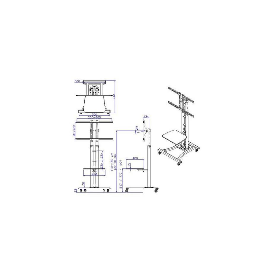 Value  LCD/TV-Rollständer 
