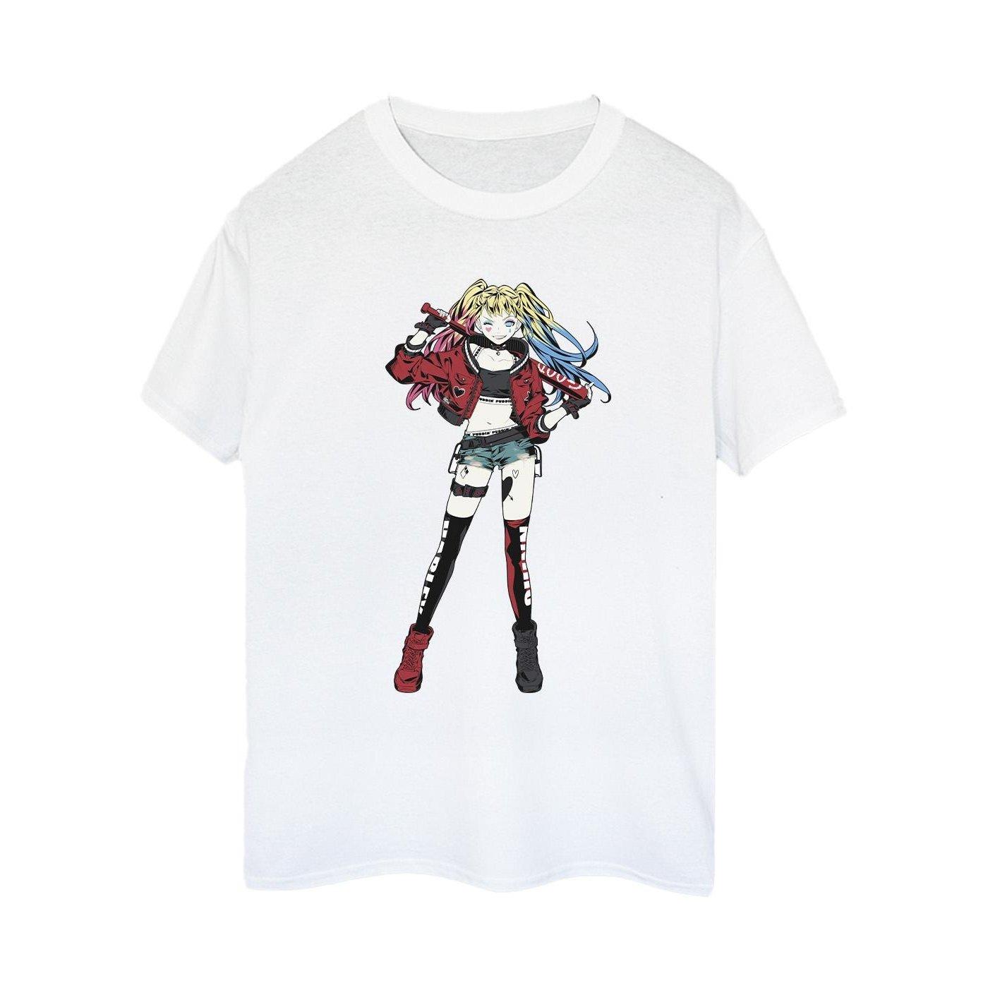 Image of Harley Quinn Standing Pose Tshirt Damen Weiss 3XL