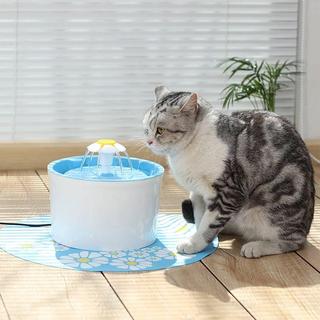 eStore  Fontaine à eau ronde pour animaux de compagnie - Gris 