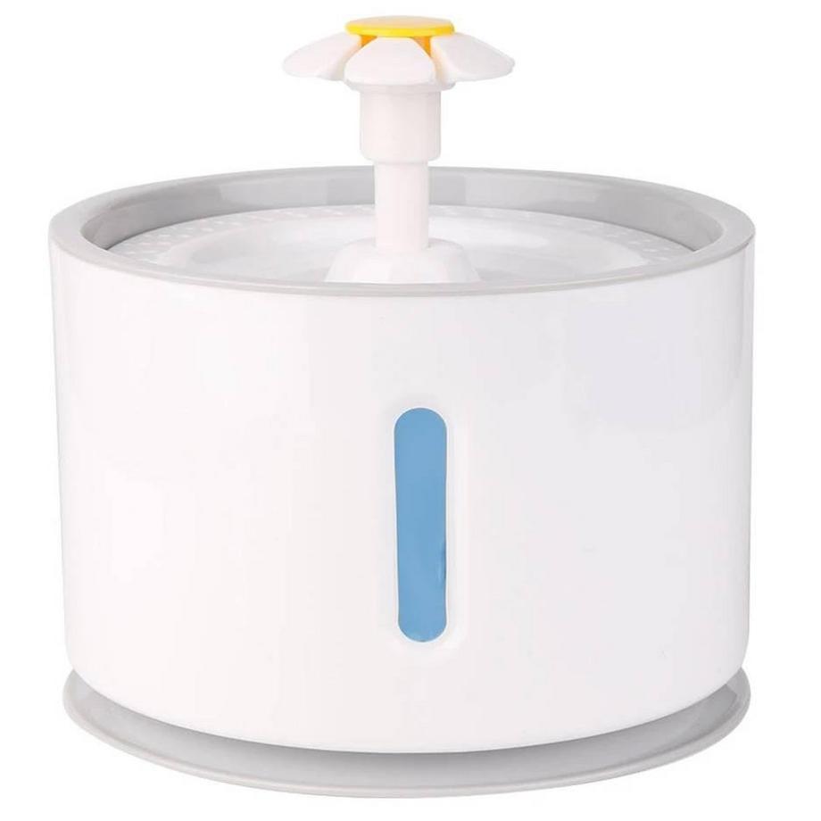 eStore  Runder Wasserbrunnen für Haustiere - Grau 