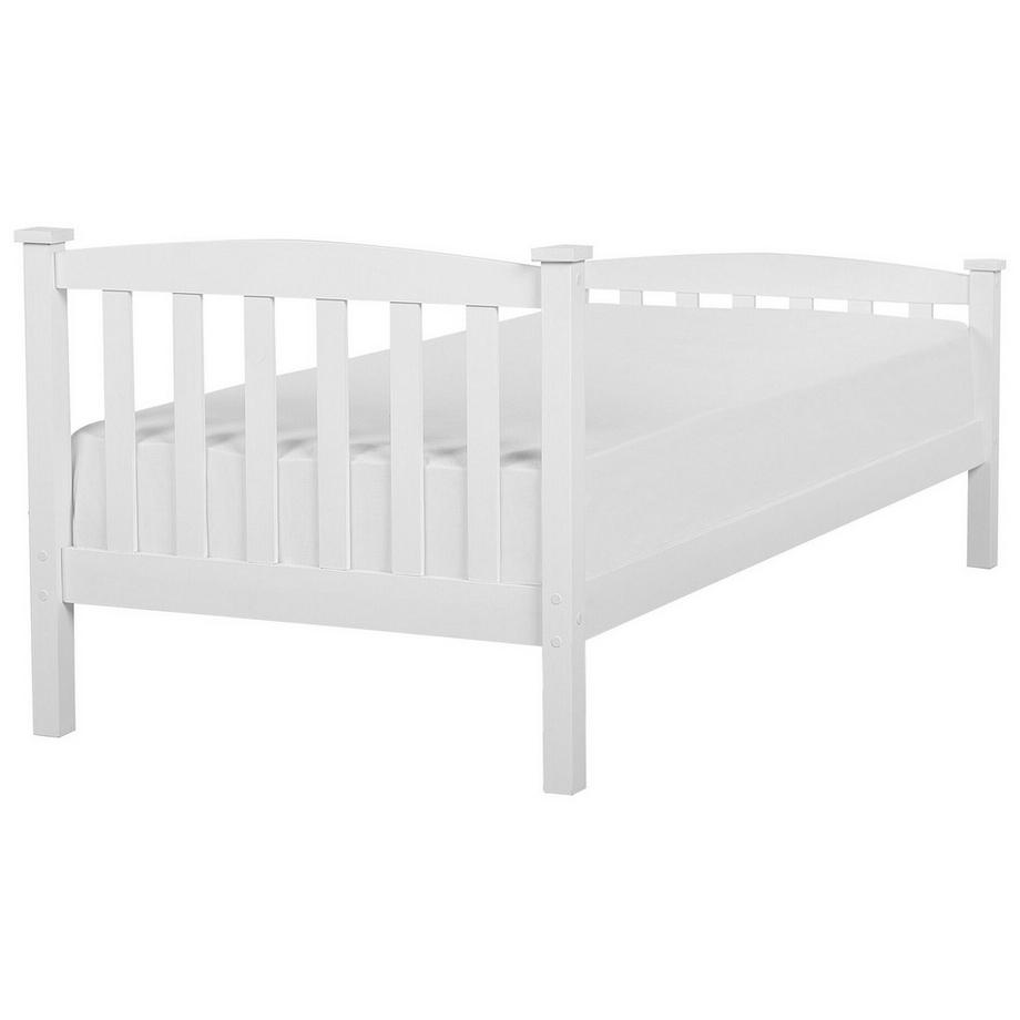 Beliani Lit avec sommier en Bois de pin Scandinave GIVERNY  