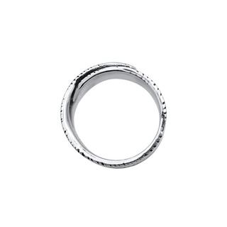 Kuzzoi  Ring  Feder Vintage Trend Oxidiert 925 Silber 