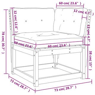 VidaXL Canapé de jardin bois de pin  