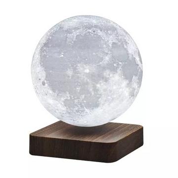 (Ø14cm) Clair de lune flottant à LED avec socle en bois