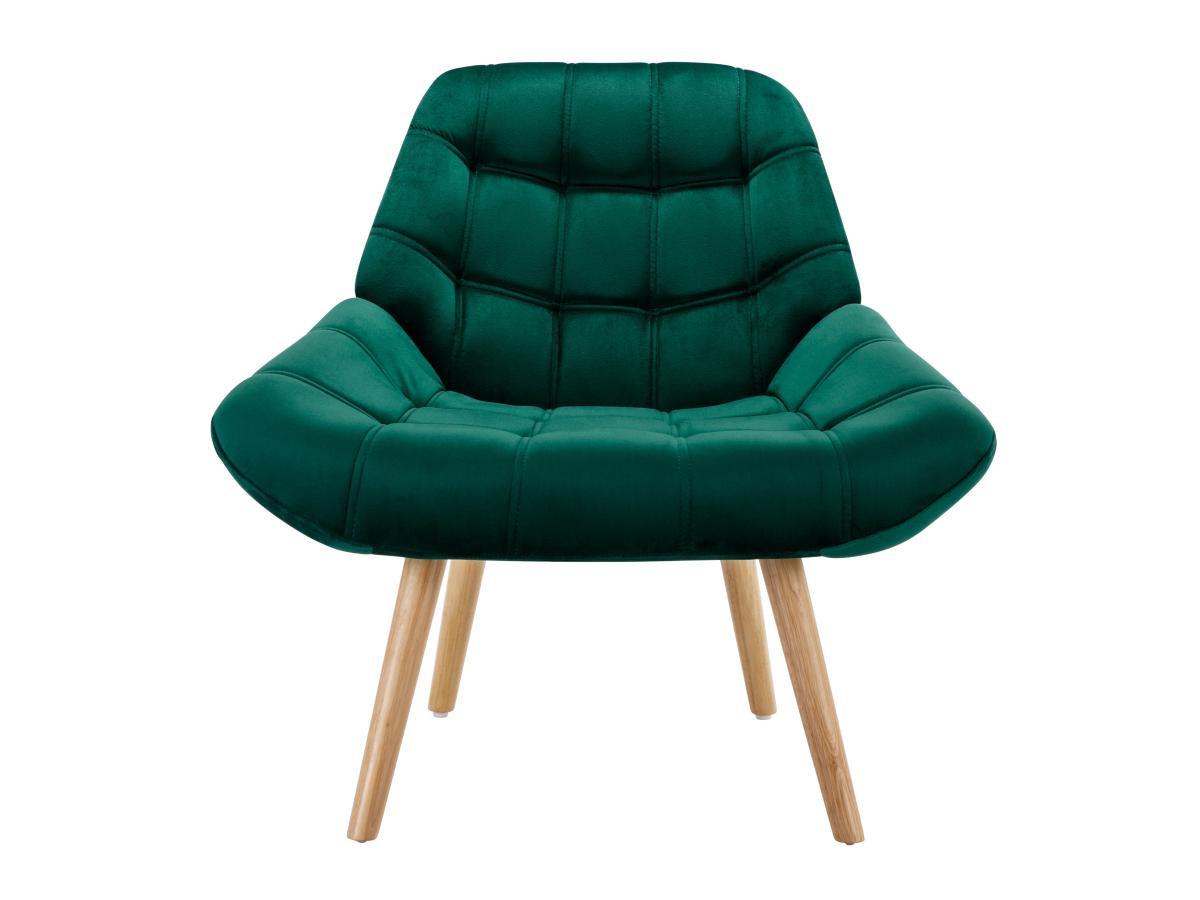 Vente-unique Fauteuil en velours vert LUOSTO  