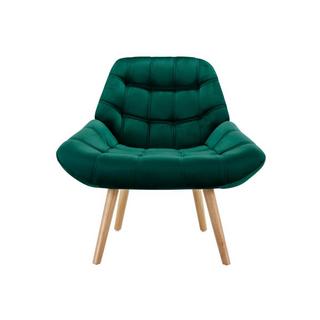 Vente-unique Fauteuil en velours vert LUOSTO  