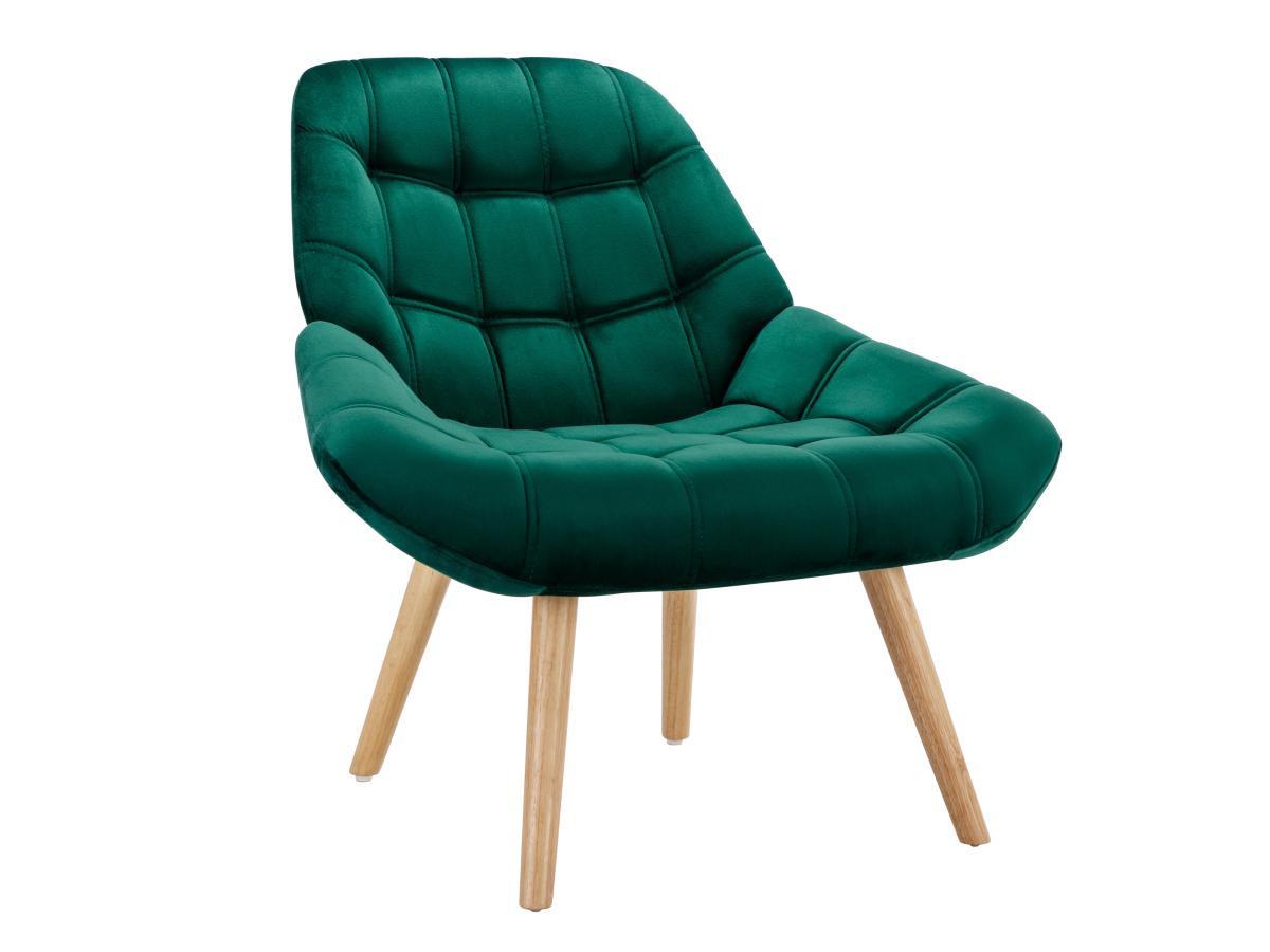 Vente-unique Fauteuil en velours vert LUOSTO  