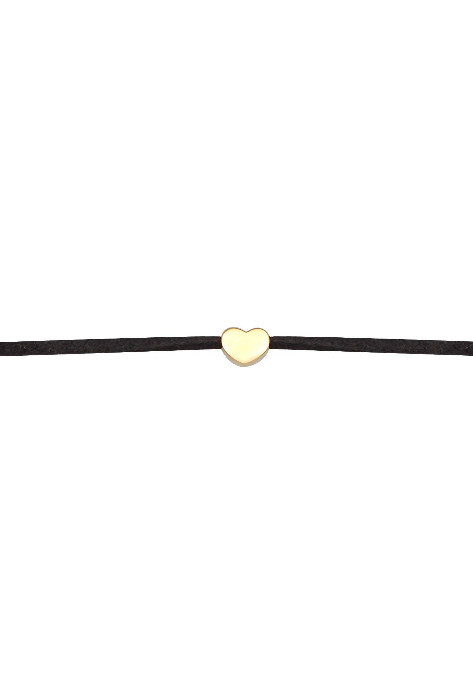 Elli  Collier Choker Herz Satinband 925 Silber 