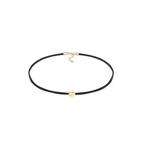 Elli  Collier Choker Herz Satinband 925 Silber 