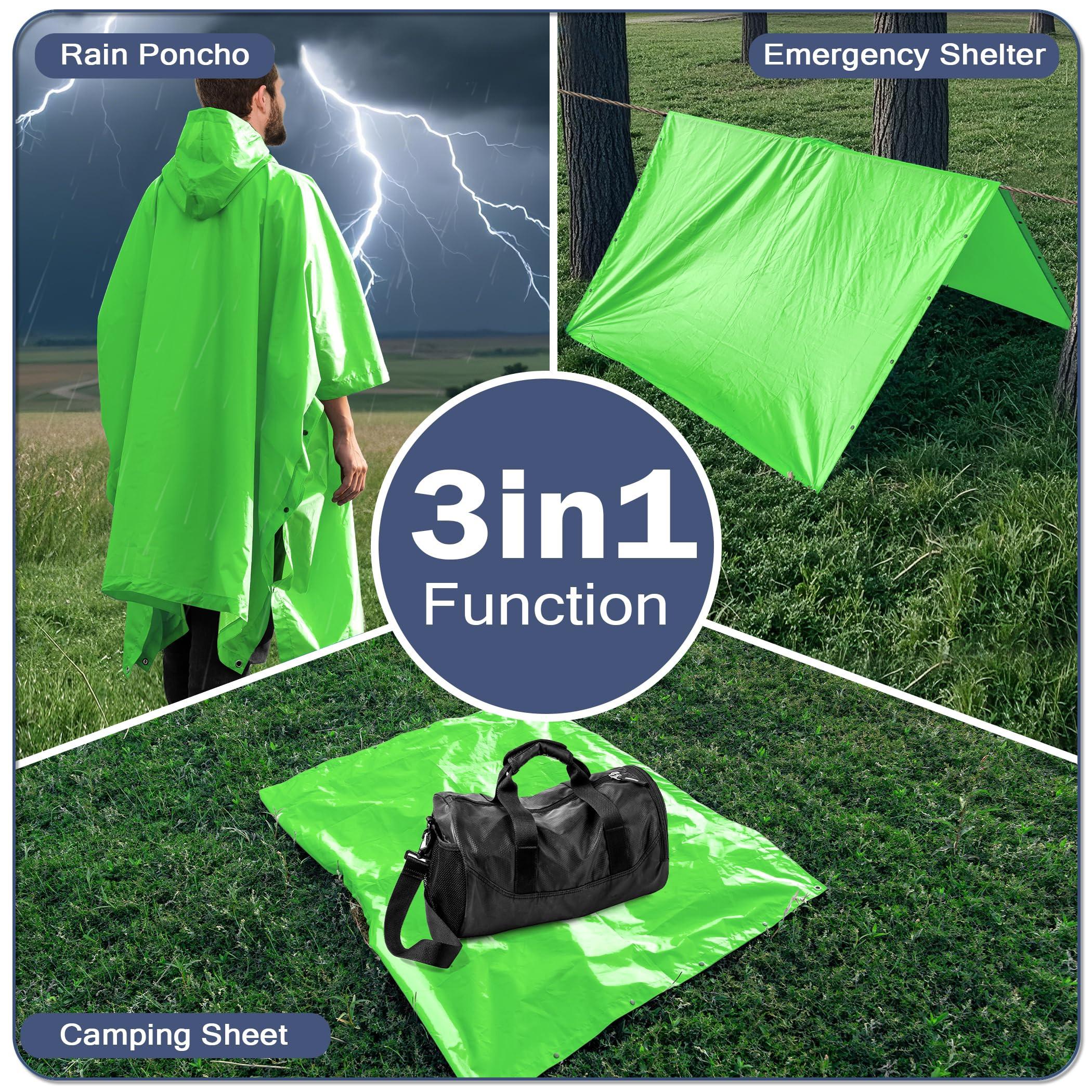 Alopini Poncho Antipioggia Impermeabile con Cappuccio  