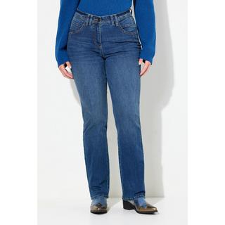 Ulla Popken  Jeans modello Mary con taglio della gamba ampio e cinque tasche 