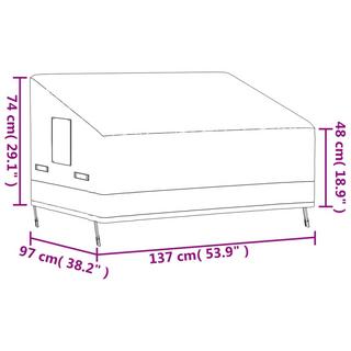 VidaXL Housse de banc tissu  