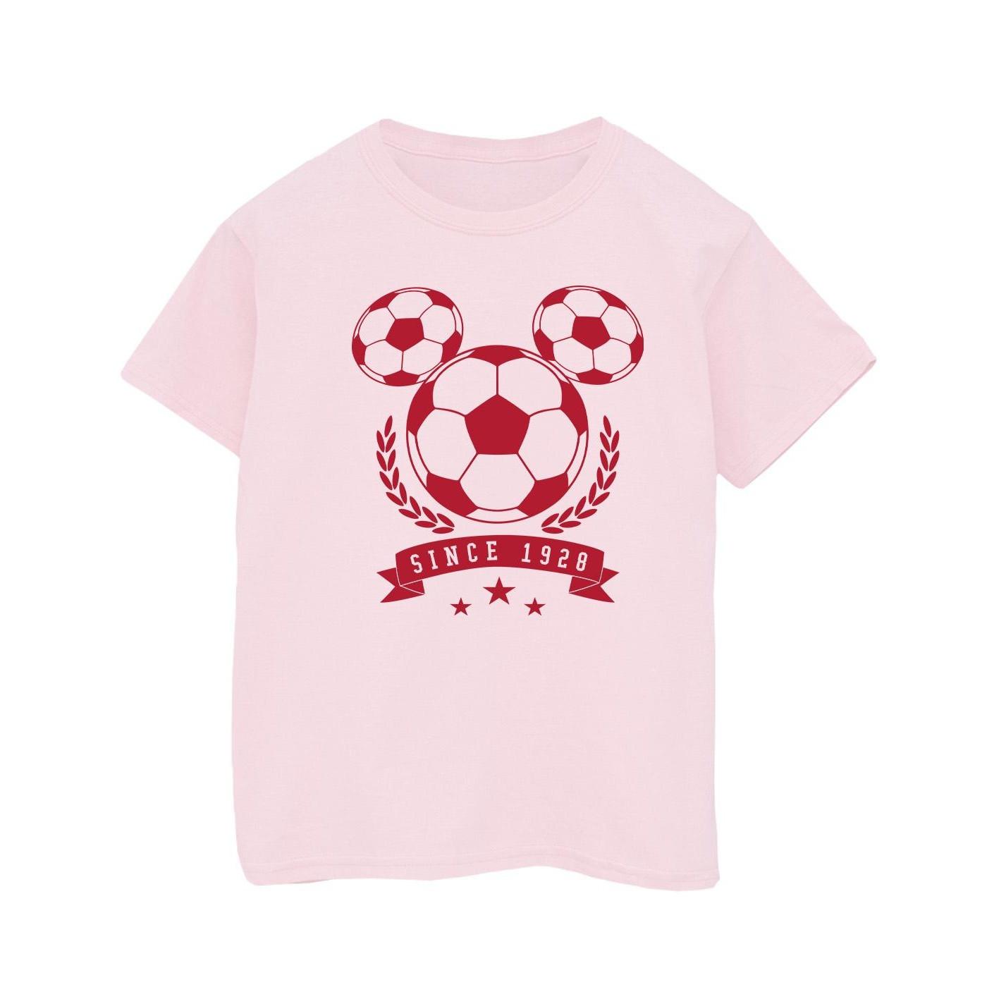 Image of Mickey Football Head Tshirt Unisex Pink 152-158
