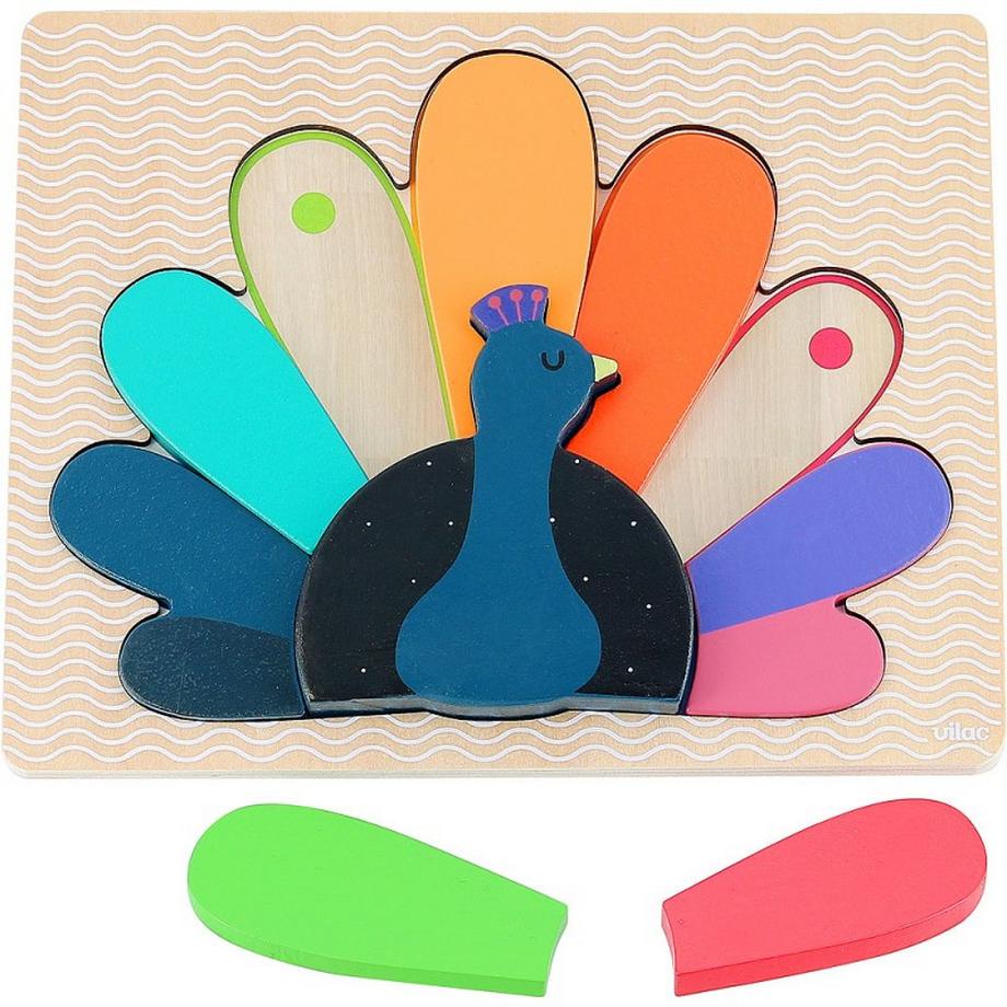 Vilac  Puzzle Pfau aus Holz, Andy Westface, Vilac 