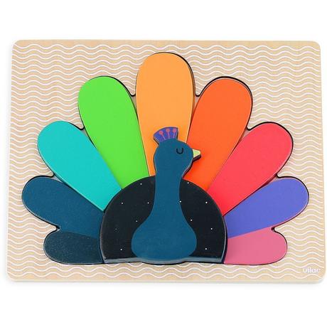 Vilac  Puzzle Pfau aus Holz, Andy Westface 