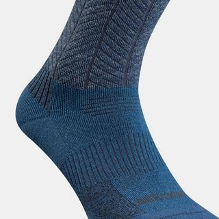 QUECHUA SH500 Ultra-Chaud Merino Mi-Mollet Chaussettes de Randonnée Hiver 2 Paires  