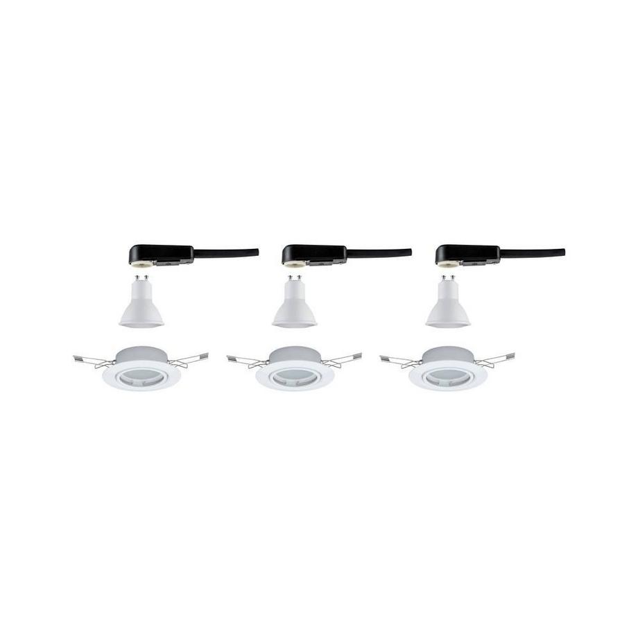 Paulmann LED Einbauleuchte Base Basisset schwenkbar rund 90mm 20° GU10 3x4.5W 3x350lm 230V 3000K  
