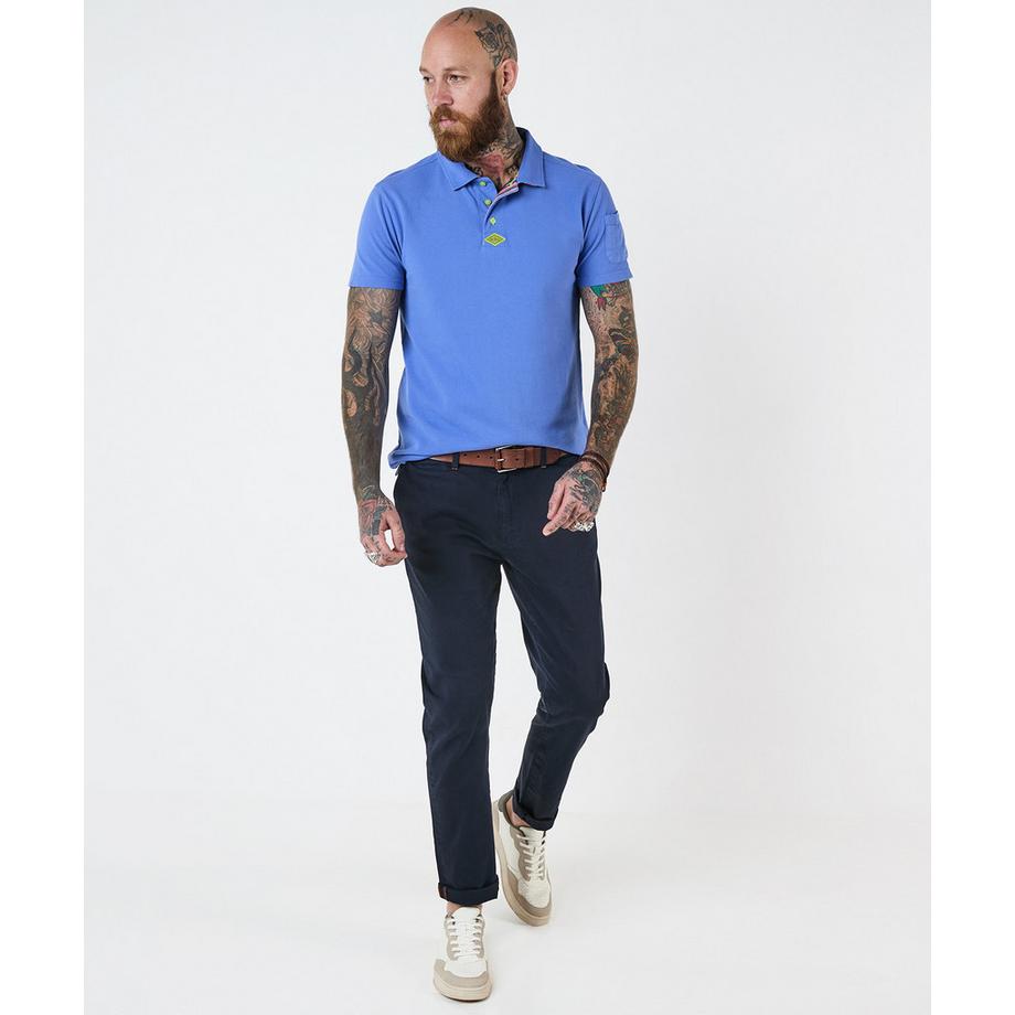 Polo Piqué Boutons Contrastés