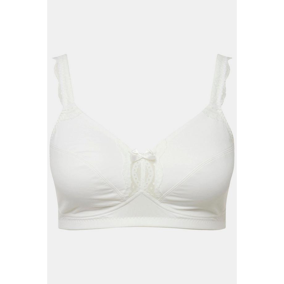 Ulla Popken Reggiseno morbido dettaglio pizzo senza ferretto coppa C-E  