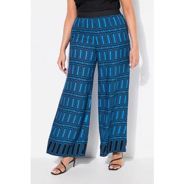 Pantaloni con stampa grafica, taglio della gamba ampio e cintura elastica