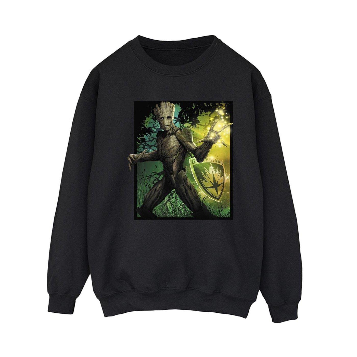 Image of Guardians Of The Galaxy Groot Forest Energy Sweatshirt Damen Schwarz S