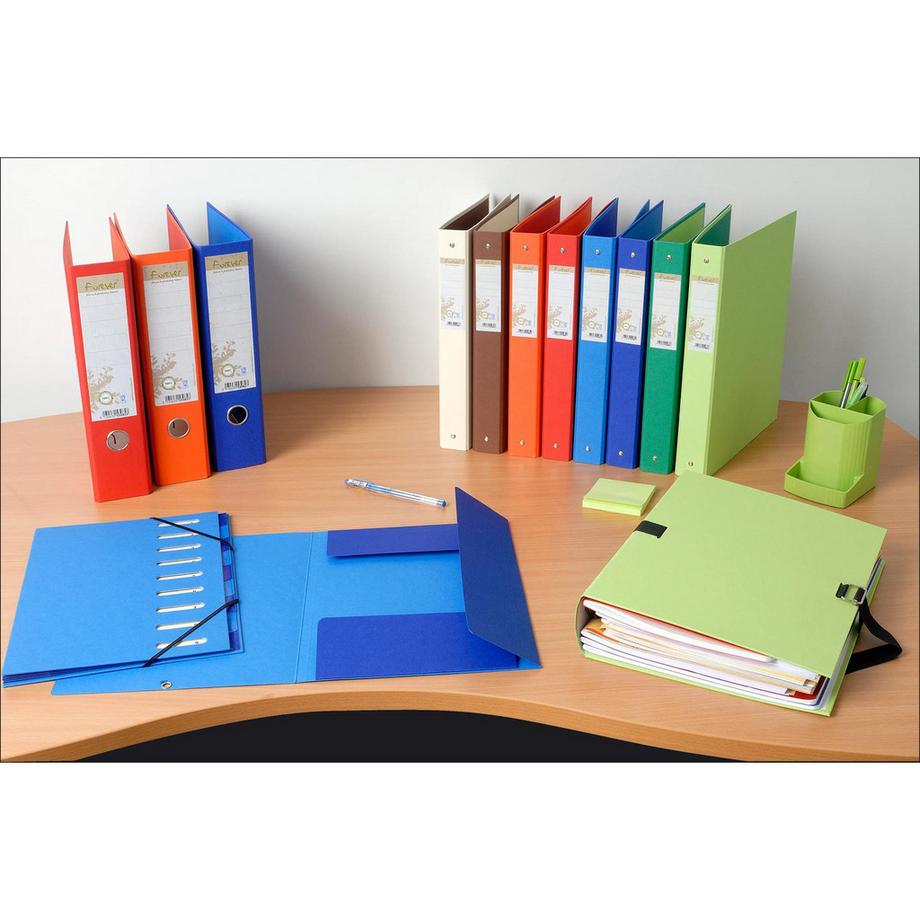 Exacompta Classeur rembordé papier 2 anneaux 30mm Forever - A4 - x 10  